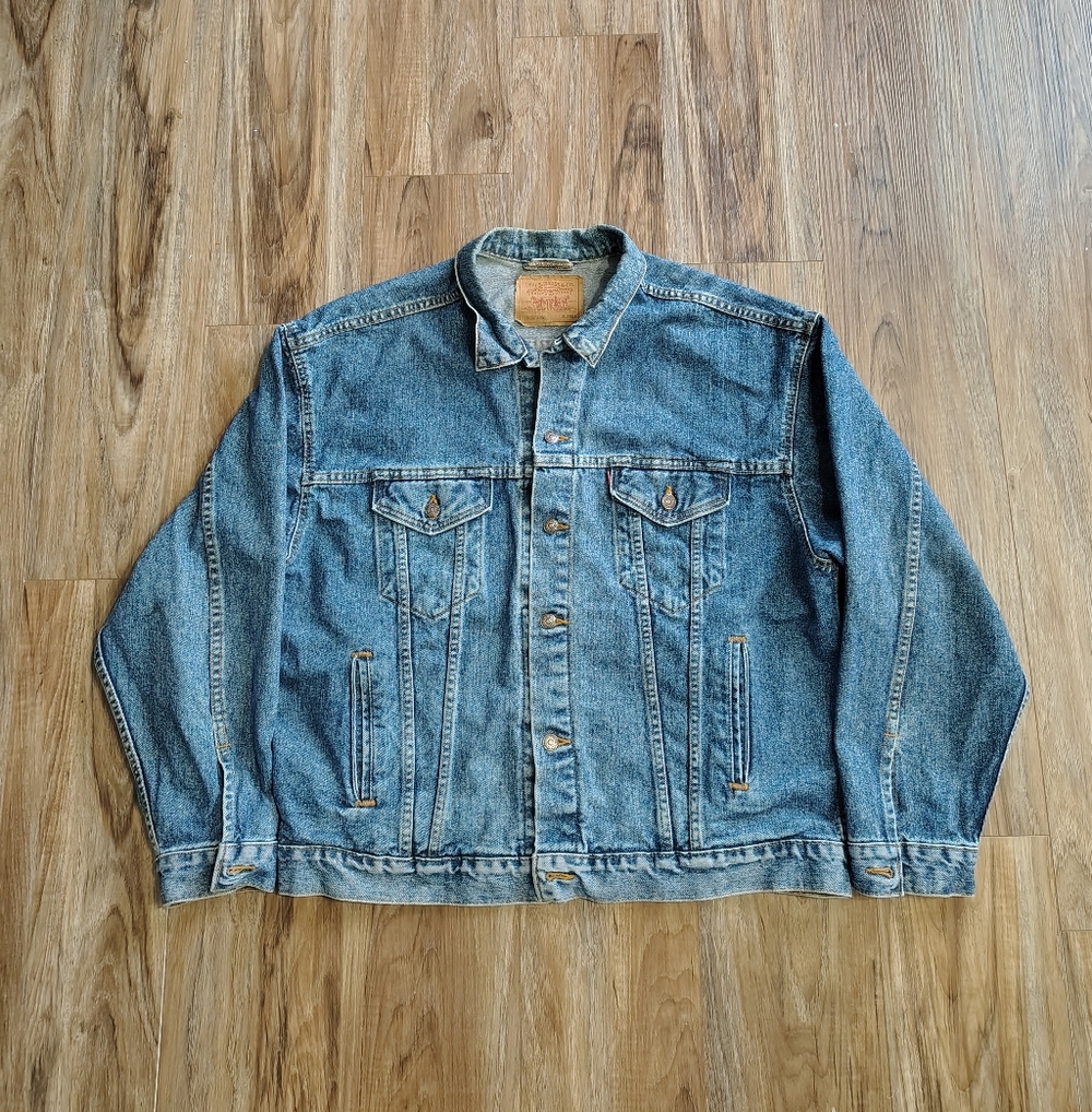 Vintage Levi's Type III Denim Trucker Jacket 70507 USA 90s XL